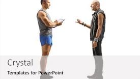  Presentation with punk - Colorful presentation enhanced with full-length-profile-shot backdrop and a white colored foreground