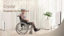  Presentation with elderly home - Amazing presentation design having full-length-profile-shot backdrop and a lemonade colored foreground