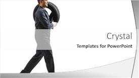 Presentation with tire - Presentation theme consisting of full-length-profile-shot background and a white colored foreground