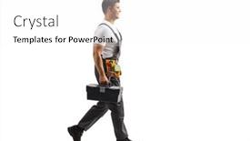  Presentation with shot - PPT layouts having full-length-profile-shot background and a white colored foreground