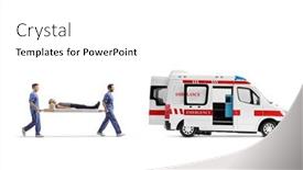  Presentation with ambulance - Audience pleasing PPT theme consisting of full-length-profile-shot backdrop and a white colored foreground