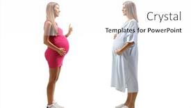  Presentation with pregnant - Amazing presentation theme having full-length-profile-shot backdrop and a white colored foreground