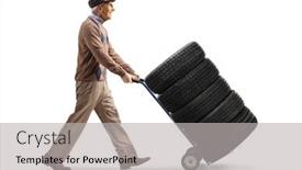  Presentation with tires - Colorful presentation theme enhanced with full-length-profile-shot backdrop and a light gray colored foreground