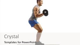  Presentation with lifting weights - Theme enhanced with full-length-profile-shot background and a white colored foreground