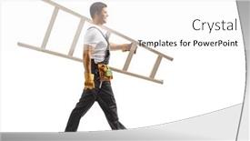  Presentation with shot - Beautiful slide set featuring full-length-profile-shot backdrop and a white colored foreground