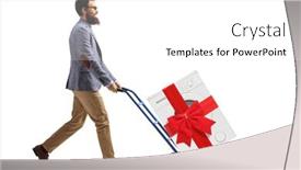  Presentation with hand washing - Audience pleasing slide deck consisting of full-length-profile-shot backdrop and a white colored foreground