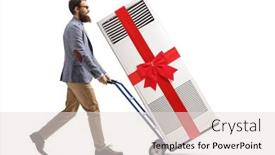  Presentation with shot - Amazing presentation having full-length-profile-shot backdrop and a lemonade colored foreground