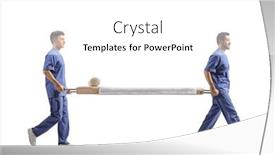  Presentation with healthcare workers - Beautiful presentation theme featuring full-length-profile-shot backdrop and a white colored foreground