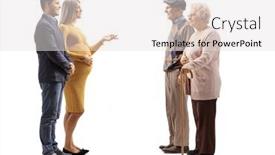  Presentation with shot - Presentation design featuring full-length-profile-shot background and a light gray colored foreground