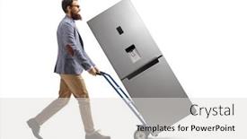  Presentation with shot - Slide set enhanced with full-length-profile-shot background and a light gray colored foreground