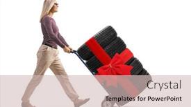  Presentation with tires - PPT theme featuring full-length-profile-shot background and a soft green colored foreground