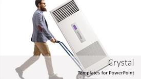  Presentation with lens flare on white - Slide deck featuring full-length-profile-shot background and a white colored foreground