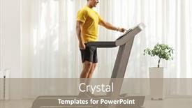  Presentation with shot - Presentation design enhanced with full-length-profile-shot background and a coral colored foreground