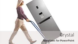  Presentation with fridge - Presentation with full-length-profile-shot background and a light gray colored foreground