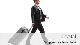  Presentation with shot - Amazing slide deck having full-length-profile-shot backdrop and a white colored foreground