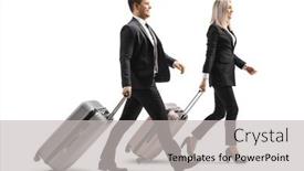  Presentation with lens flare on white - Cool new PPT theme with full-length-profile-shot backdrop and a light gray colored foreground