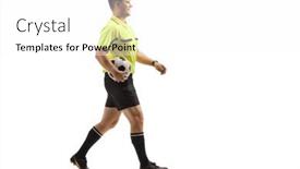  Presentation with football referee - Cool new slides with full-length-profile-shot backdrop and a white colored foreground