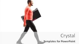  Presentation with step - PPT theme featuring full-length-profile-shot background and a white colored foreground