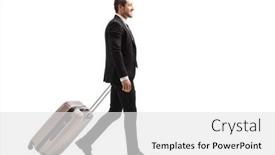  Presentation with construction company profile - Presentation theme with full-length-profile-shot background and a white colored foreground