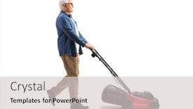  Presentation with shot - Audience pleasing presentation theme consisting of full-length-profile-shot backdrop and a light gray colored foreground