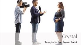  Presentation with recording - Slides having full-length-profile-shot background and a white colored foreground