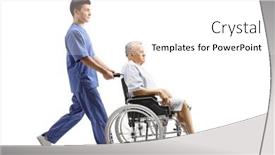  Presentation with male nurse - Slides having full-length-profile-shot background and a white colored foreground