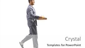  Presentation with shot - Amazing PPT layouts having full-length-profile-shot backdrop and a white colored foreground