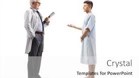  Presentation with shot - Slide set with full-length-profile-shot background and a white colored foreground