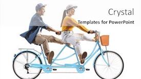  Presentation with shot - Audience pleasing slide deck consisting of full-length-profile-shot backdrop and a white colored foreground