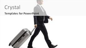  Presentation with shot - PPT theme featuring full-length-profile-shot background and a white colored foreground