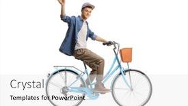  Presentation with shot - Colorful presentation theme enhanced with full-length-profile-shot backdrop and a white colored foreground