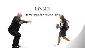  Presentation with shot - Theme featuring full-length-profile-shot background and a white colored foreground