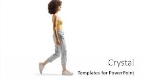  Presentation with healthy workplace full length side view - Slide set featuring full-length-profile-shot background and a white colored foreground