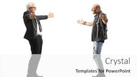  Presentation with shot - Presentation enhanced with full-length-profile-shot background and a white colored foreground