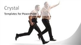  Presentation with security guards - PPT theme having full-length-profile-shot background and a  colored foreground