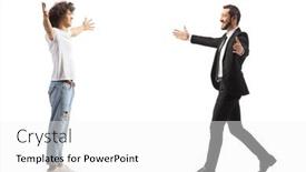  Presentation with shot - PPT theme featuring full-length-profile-shot background and a white colored foreground