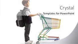  Presentation with company profile potrait - Presentation enhanced with full-length-profile-shot background and a white colored foreground