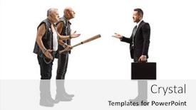  Presentation with punk - Slide deck with full-length-profile-shot background and a white colored foreground