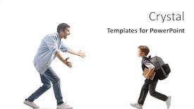  Presentation with shot - Slides enhanced with full-length-profile-shot background and a white colored foreground