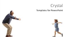  Presentation with shot - PPT theme enhanced with full-length-profile-shot background and a  colored foreground