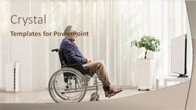  Presentation with shot - Presentation design consisting of full-length-profile-shot background and a  colored foreground