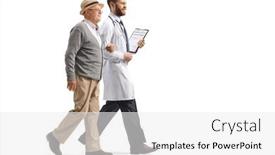  Presentation with shot - Slide set enhanced with full-length-profile-shot background and a  colored foreground