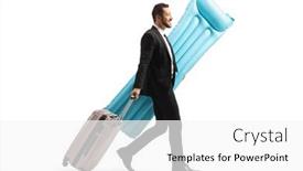  Presentation with shot - Slide set enhanced with full-length-profile-shot background and a  colored foreground