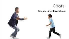  Presentation with shot - Presentation having full-length-profile-shot background and a white colored foreground