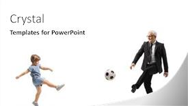  Presentation with shot - Presentation theme featuring full-length-profile-shot background and a  colored foreground