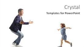  Presentation with shot - Slides having full-length-profile-shot background and a white colored foreground