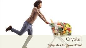  Presentation with shot - Slide deck enhanced with full-length-profile-shot background and a soft green colored foreground