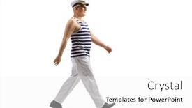  Presentation with shot - Slide deck featuring full-length-profile-shot background and a white colored foreground