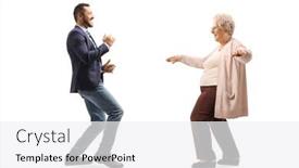  Presentation with shot - Slides enhanced with full-length-profile-shot background and a  colored foreground