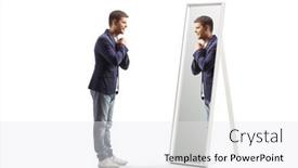  Presentation with shot - Presentation consisting of full-length-profile-shot background and a  colored foreground